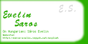 evelin saros business card